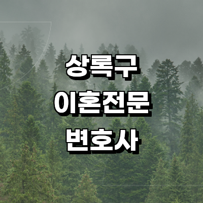 안산 상록구 이혼 변호사