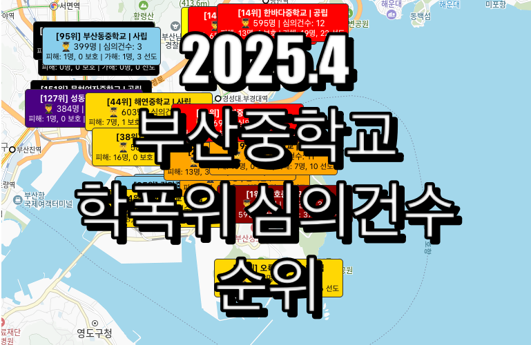 부산 중학교 학폭위 순위