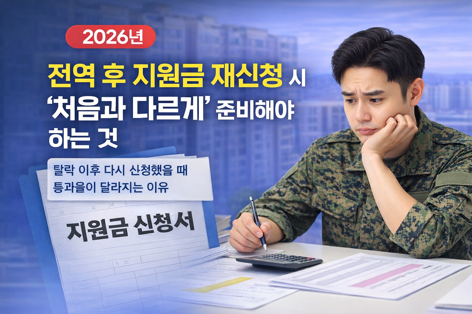 [2026년] 전역 후 지원금 탈락했다면? 재신청 전에 반드시 바꿔야 할 준비
