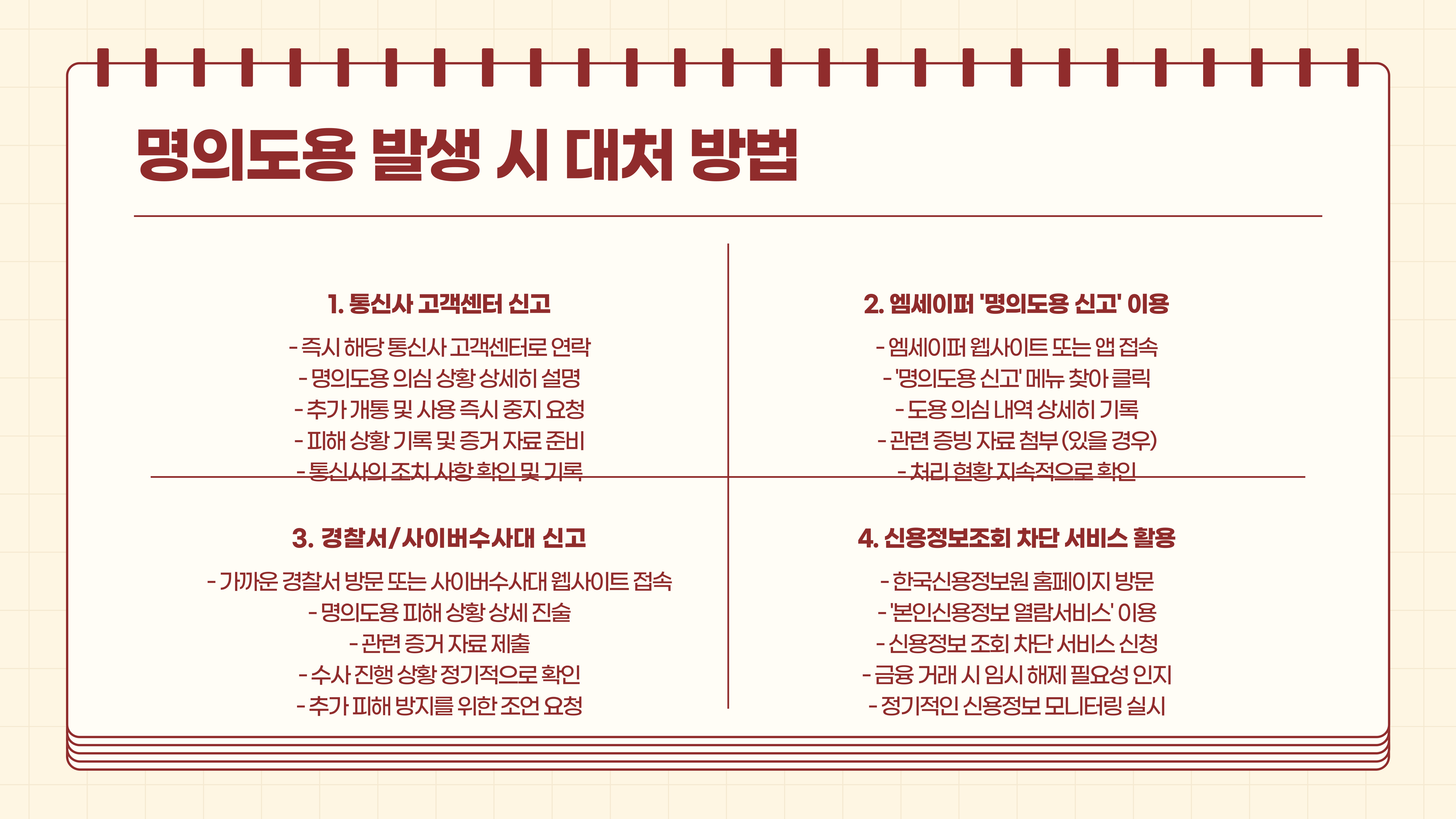 명의도용 발생 시 대처 방법