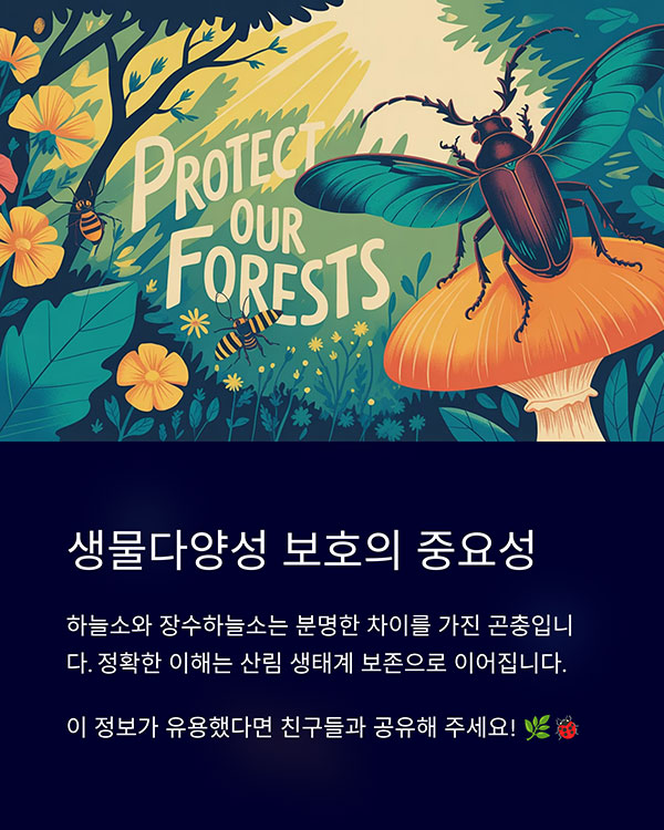 보호와 공존, 하늘소류에 대한 인식이 필요하다