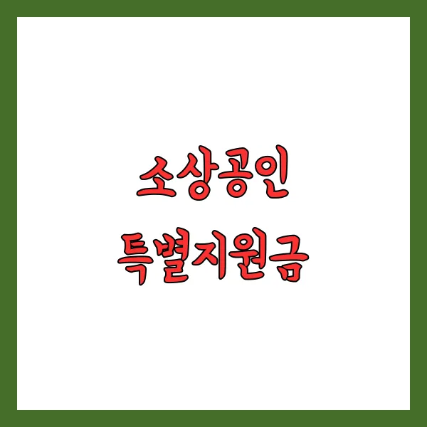 소상공인 특별지원금 2025 완벽 가이드: 신청 자격, 조건, 활용법 총정리 (최신 업데이트)