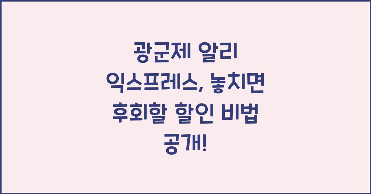 광군제 알리 익스프레스