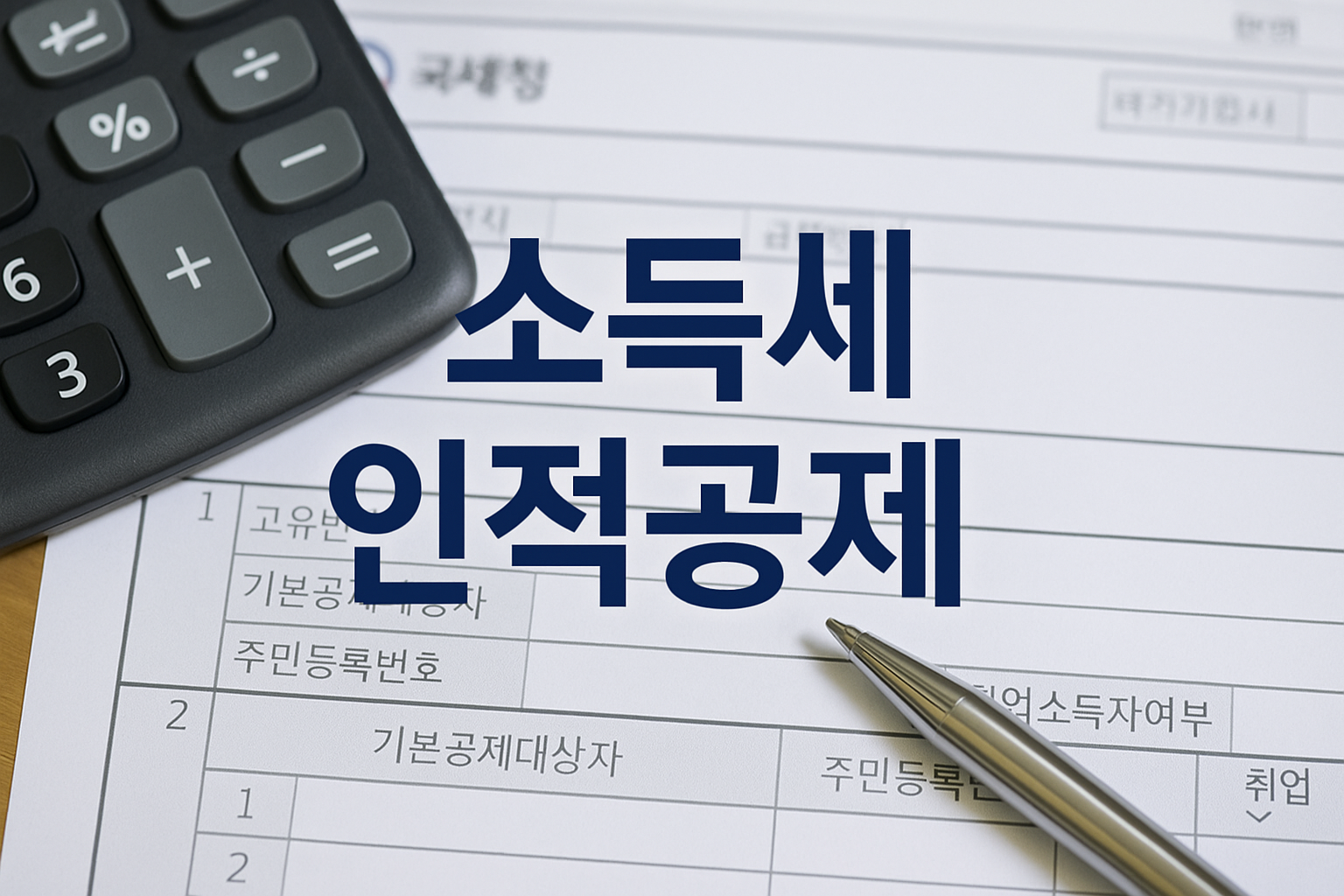 소득세 인적공제 관련 사진