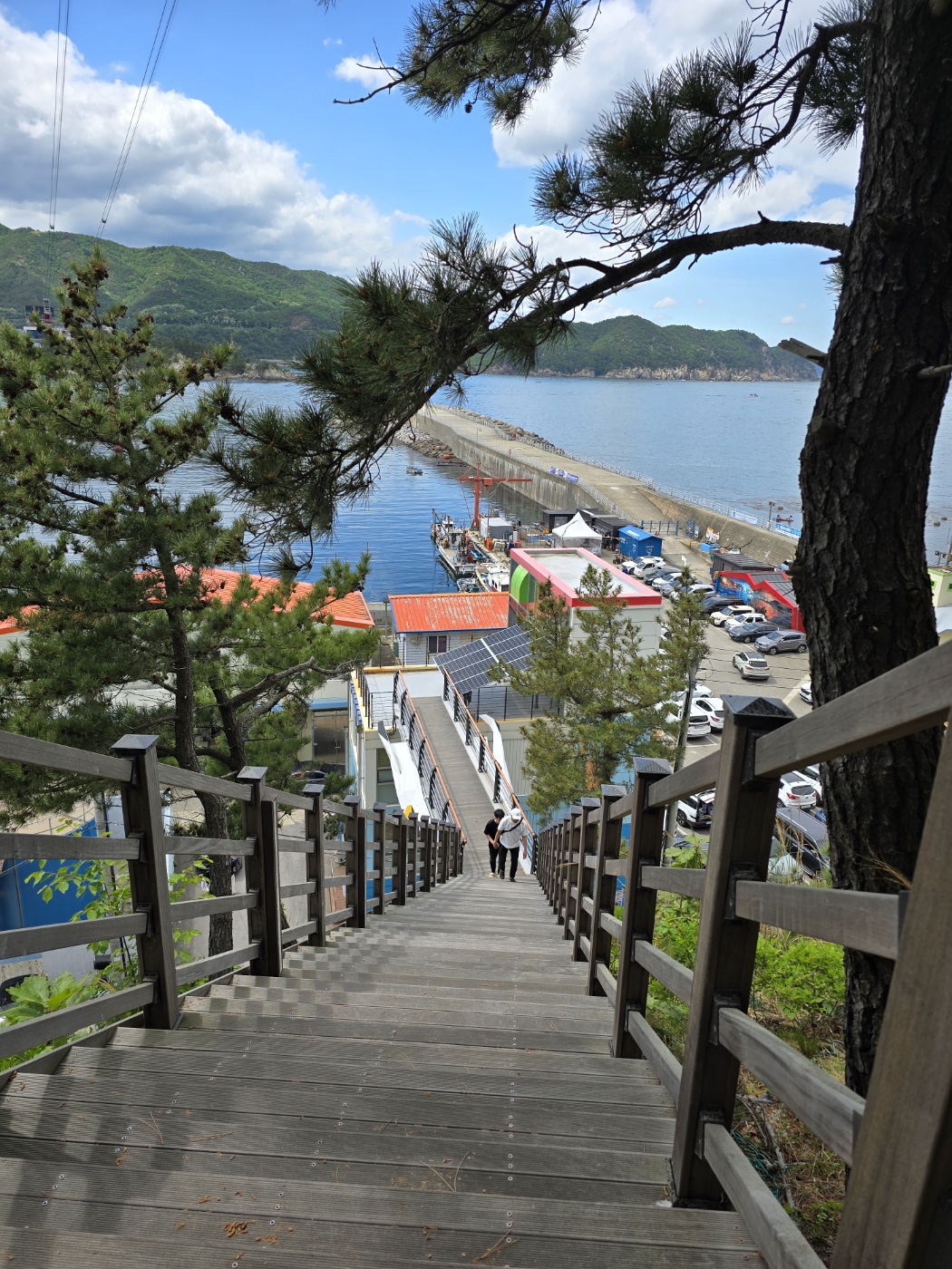 장호역으로 가는 계단