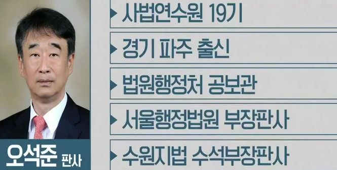 오석준 판사 프로필 