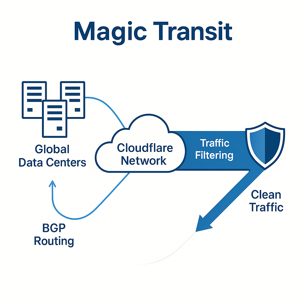 Magic Transit 작동 원리 다이어그램