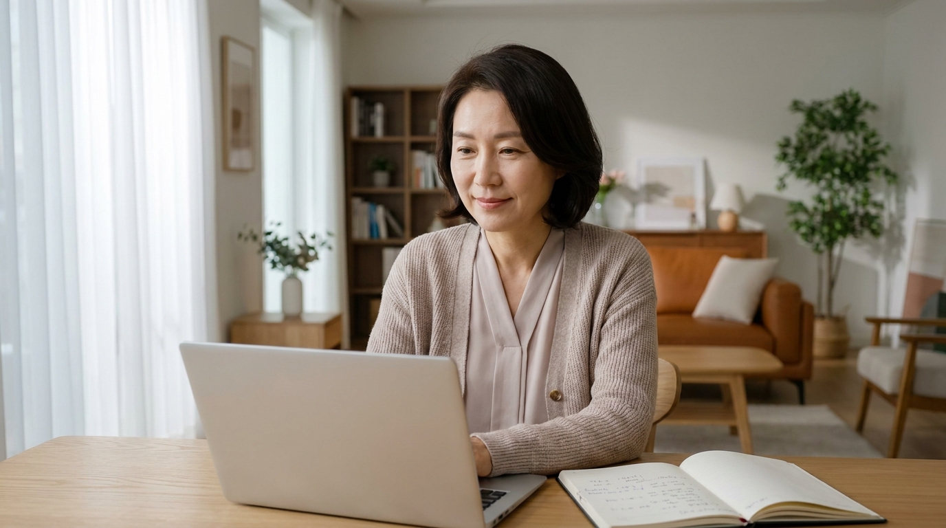 인복지 정책과 재가요양 서비스 대응 절차를 꼼꼼하게 정리하는 40대 여성