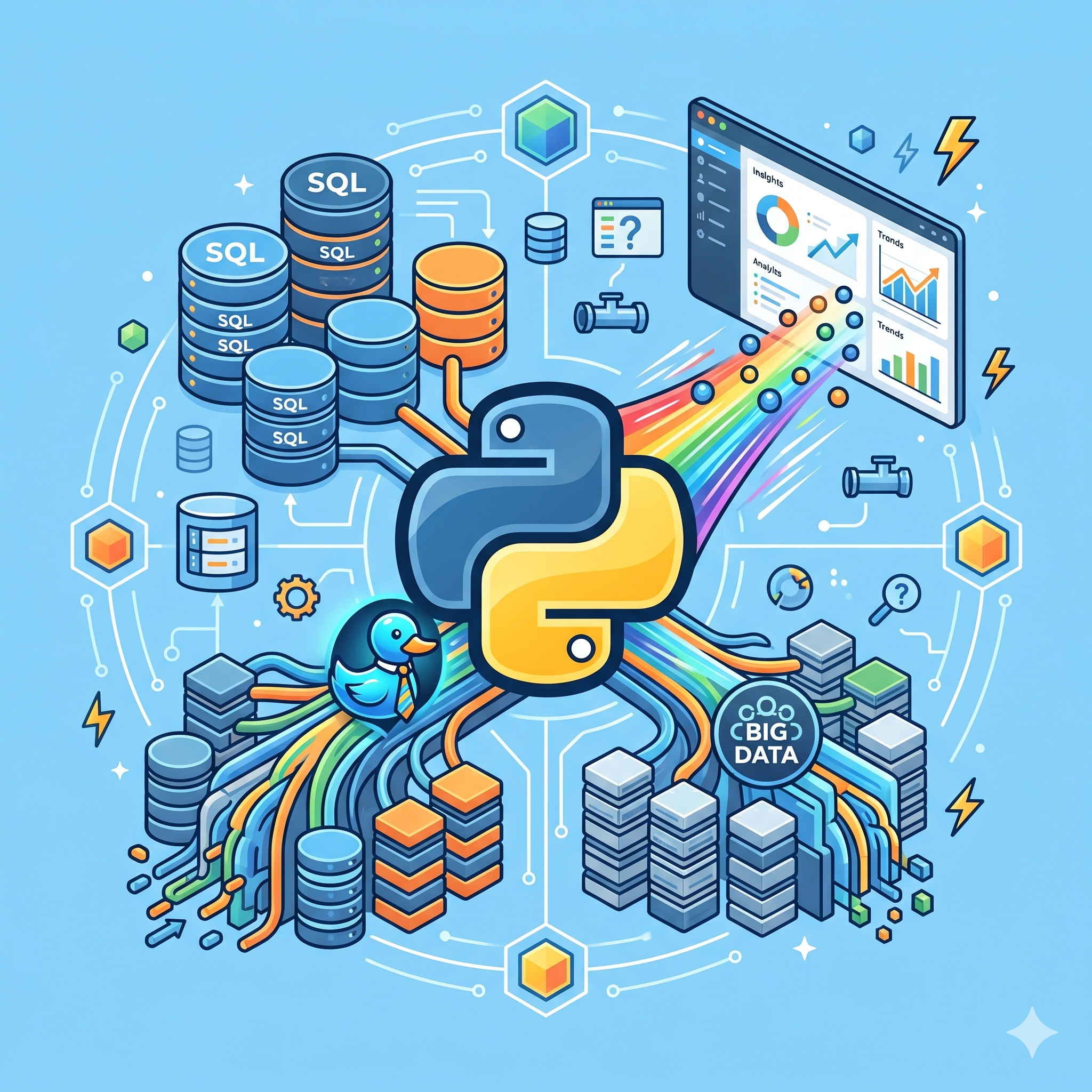 SQL on Python (DuckDB)