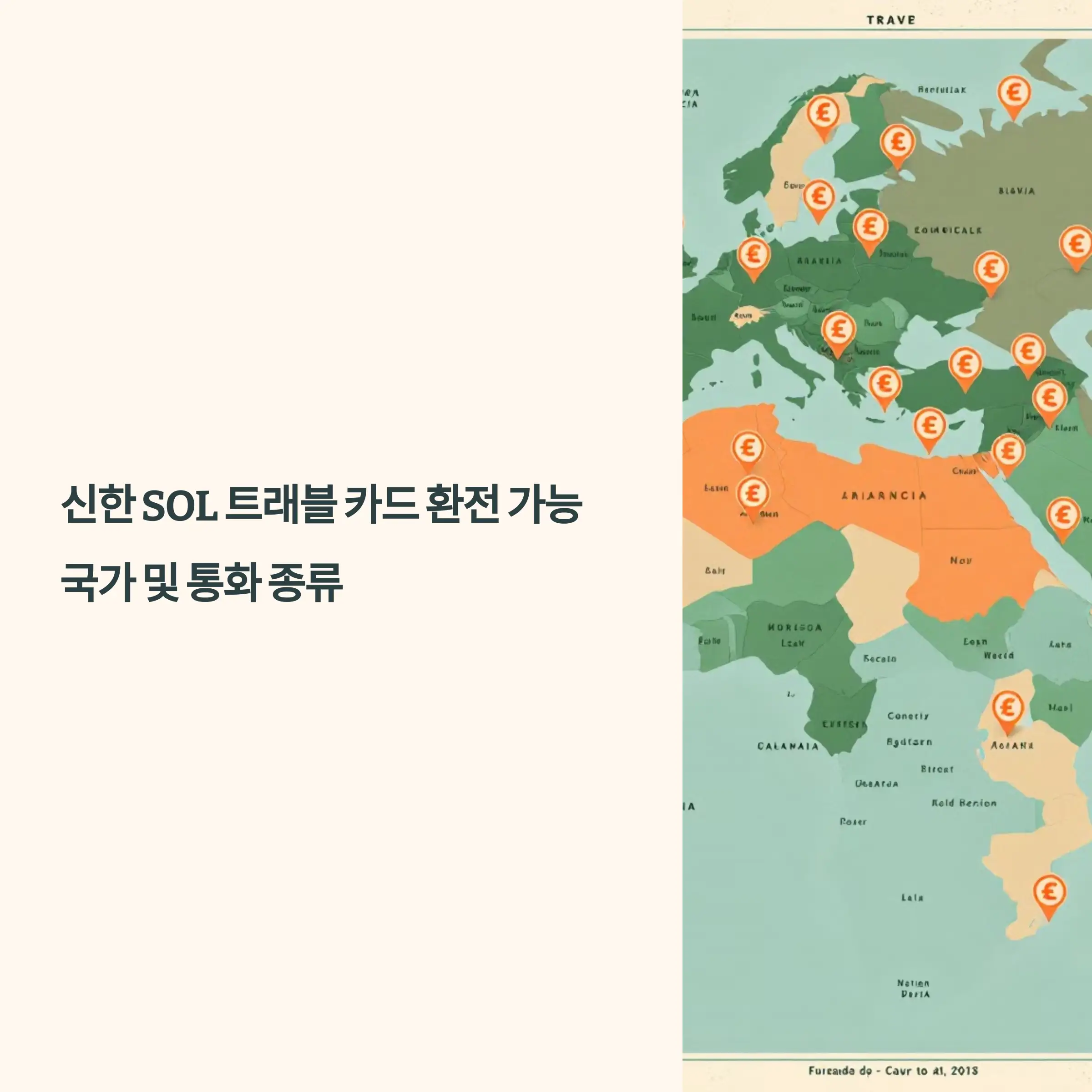 신한쏠트레블카드 환전 가능 국가 및 통화 종류