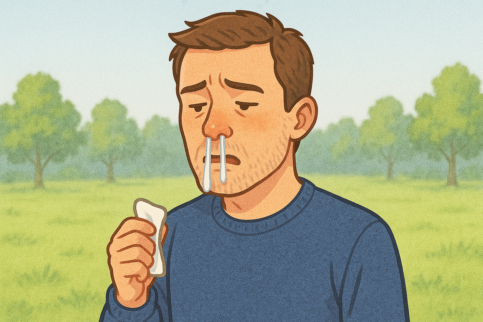 콧물흘리는 어른