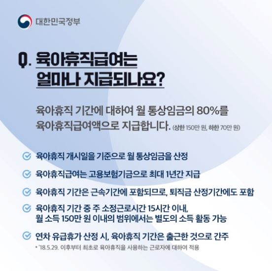 육아휴직급여 총정리