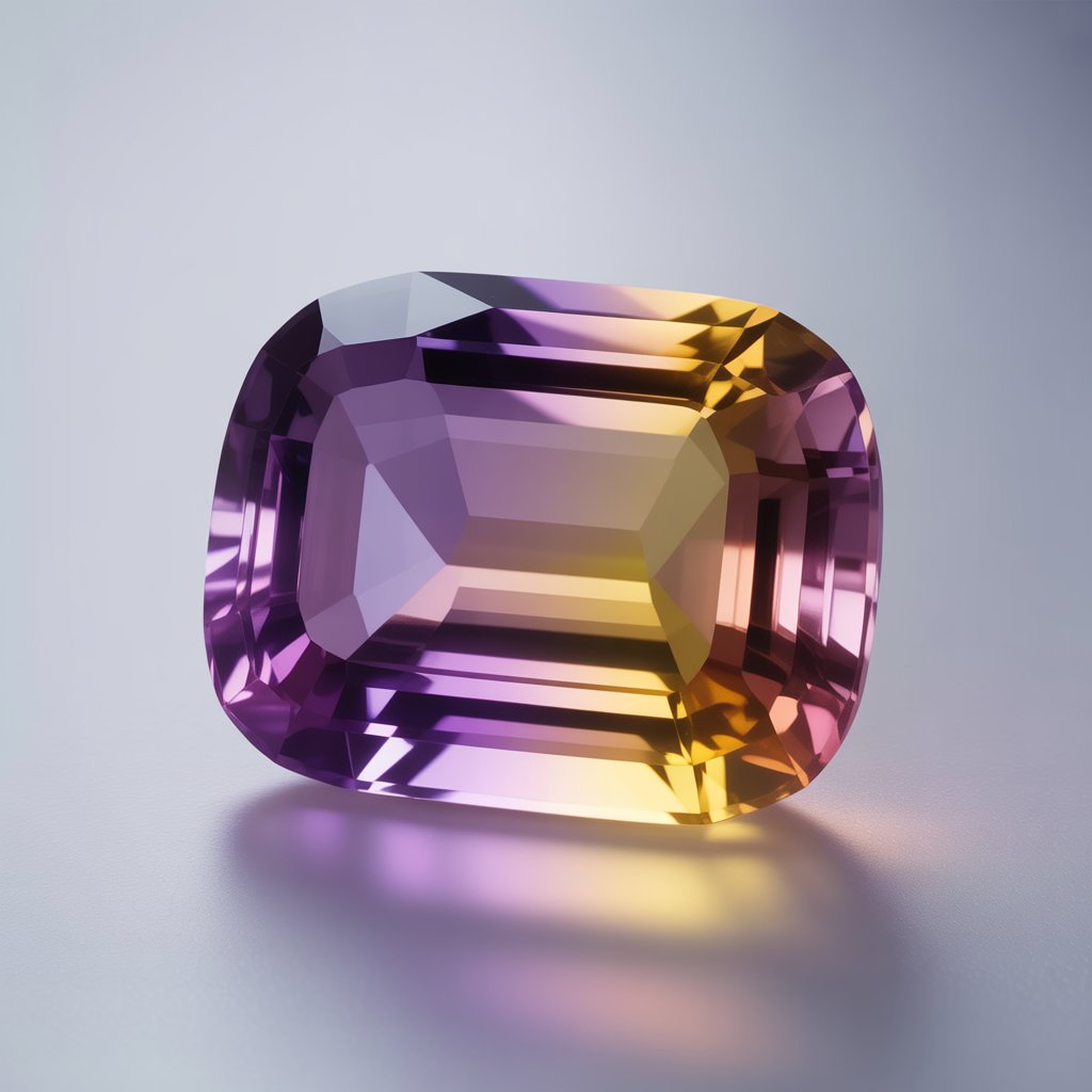 두 개의 색을 품은 석양빛의 하늘과 같은 아메트린(Ametrine) 이야기