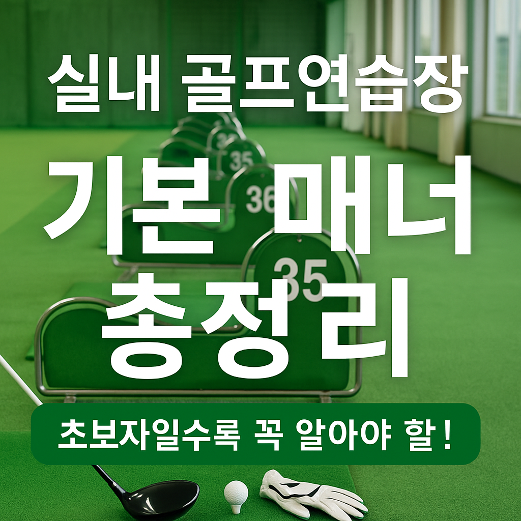 실내 골프연습장 기본 매너 총정리