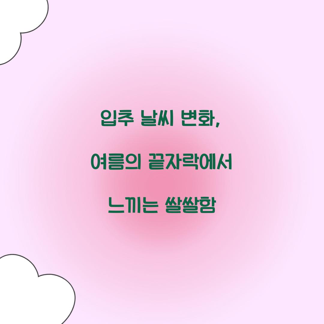 입추 날씨