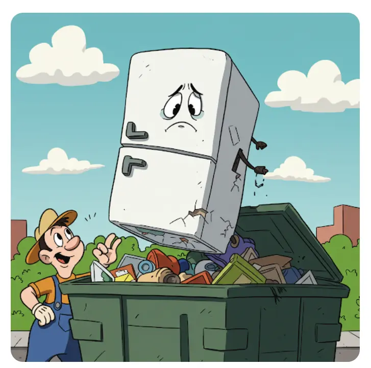 고장난 김치냉장고 수거