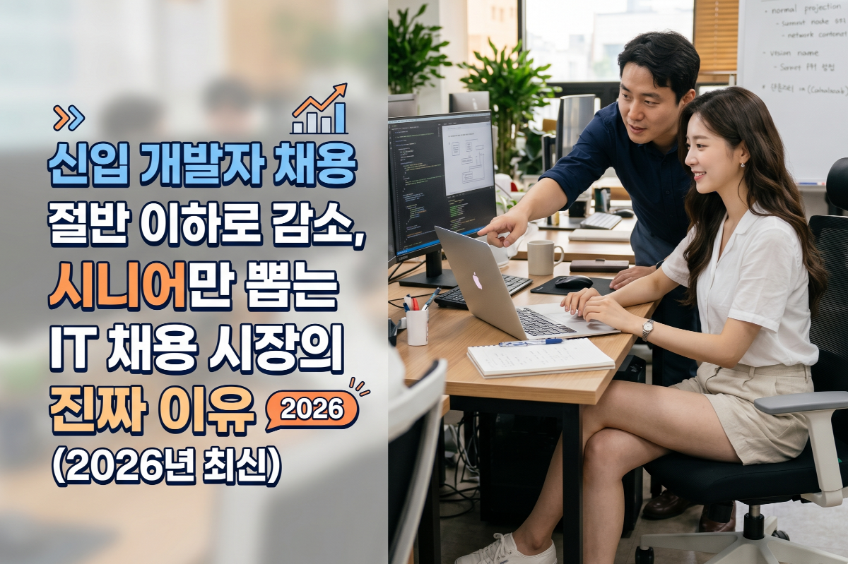 신입 개발자 채용 절반 이하로 감소, 시니어만 뽑는 IT 채용 시장의 진짜 이유 (2026년 최신)