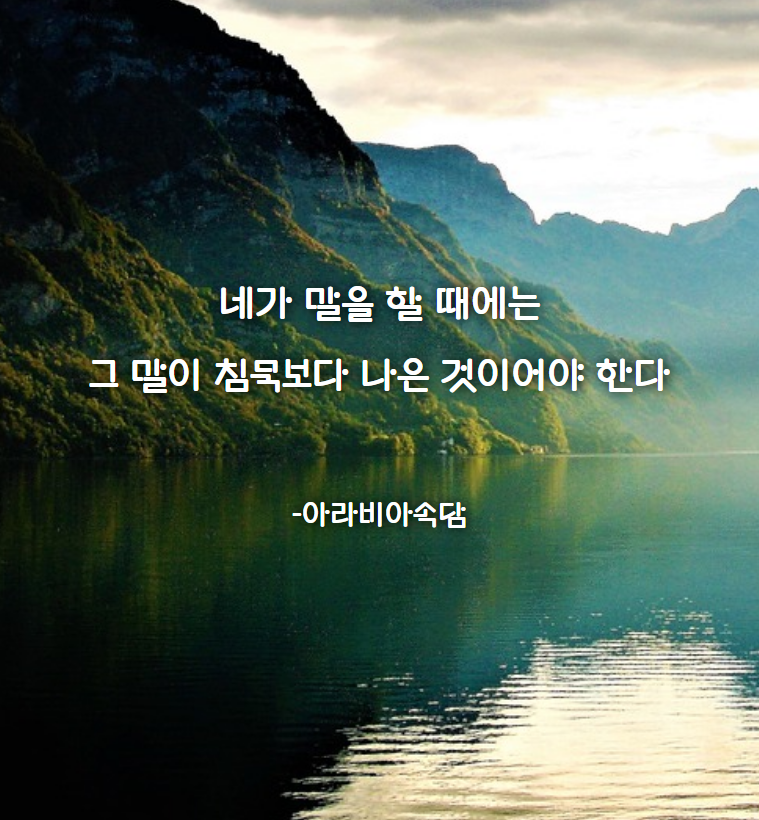 할 말 다 하지않고 ,할 말을 다하는 침묵