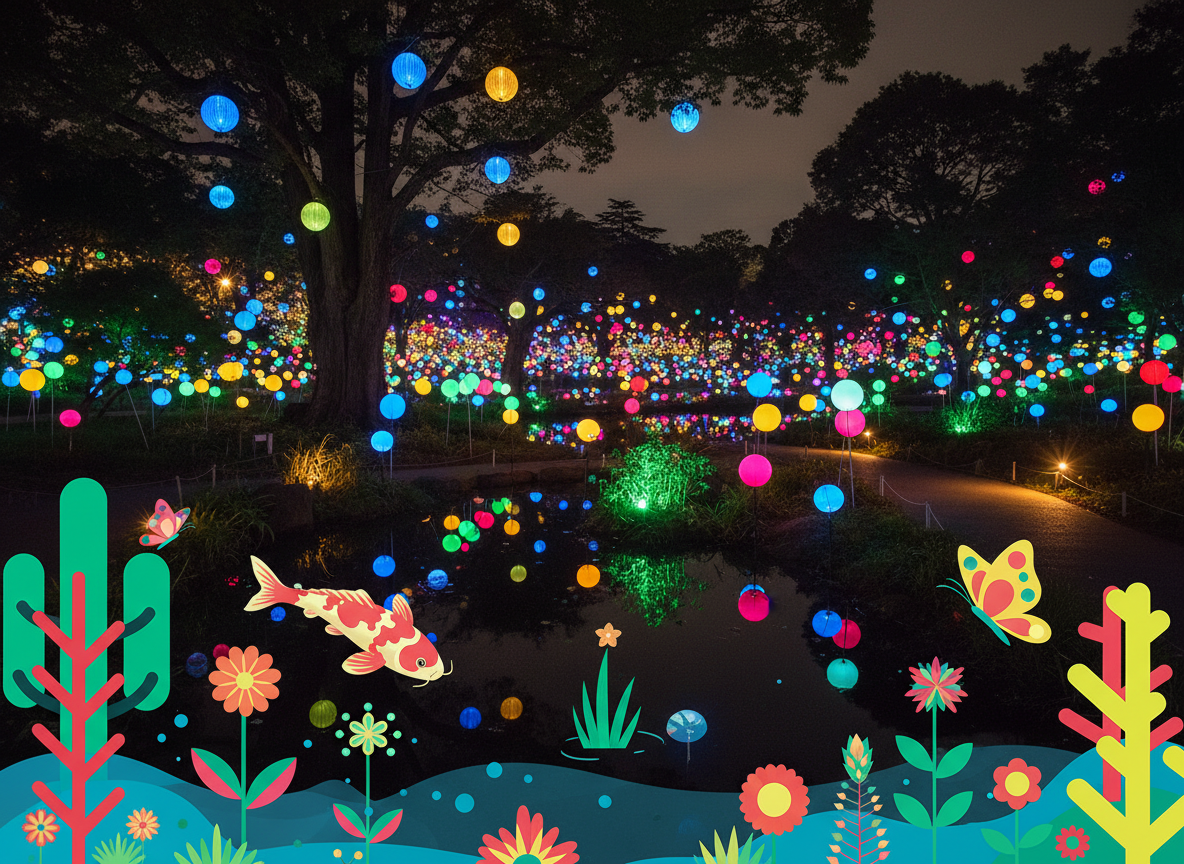 2026 오사카 야간 전시 팀랩 보태니컬 보타니컬 가든 티켓 예약 위치 시간