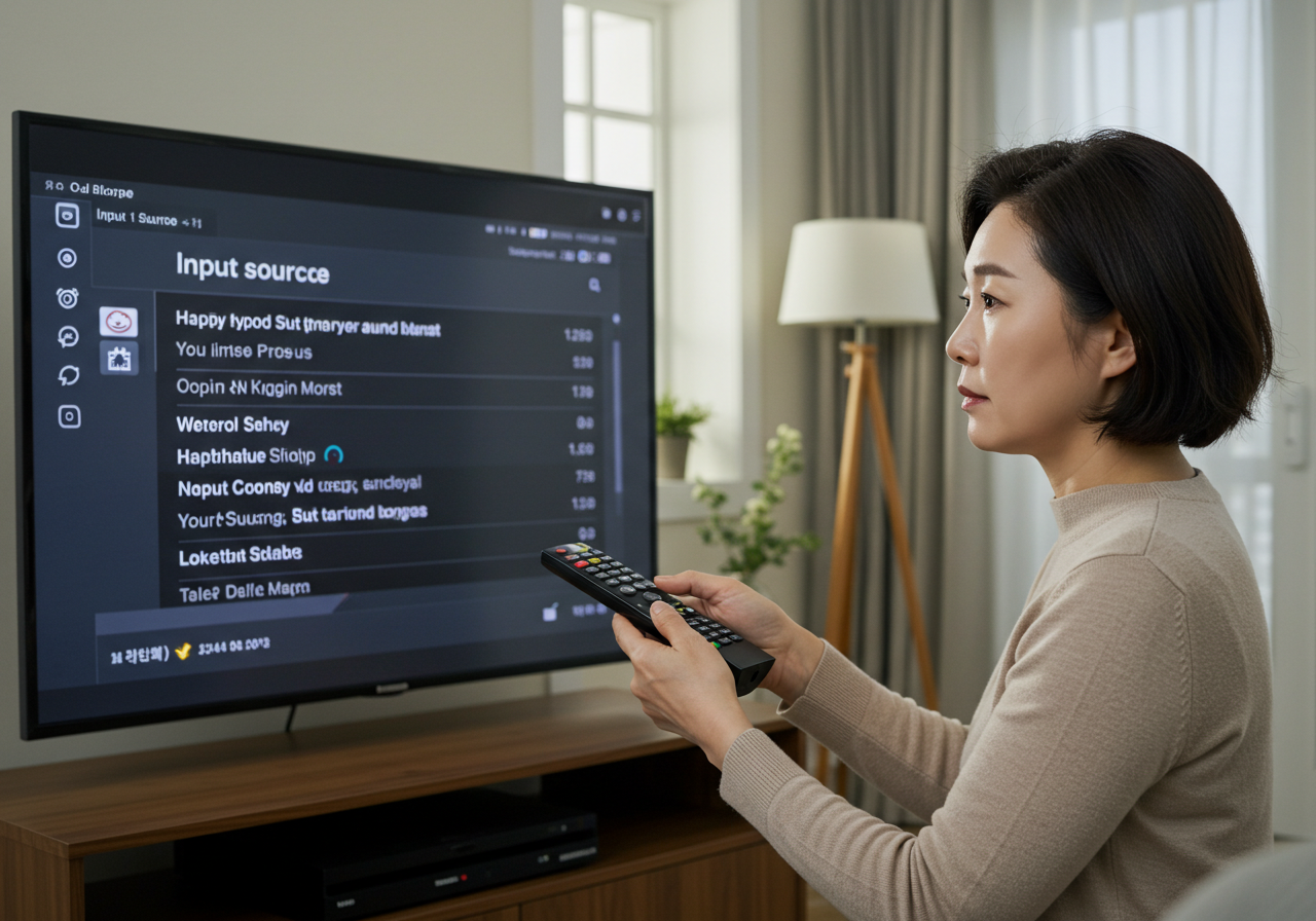 TV 입력 소스 설정 확인 및 변경 방법