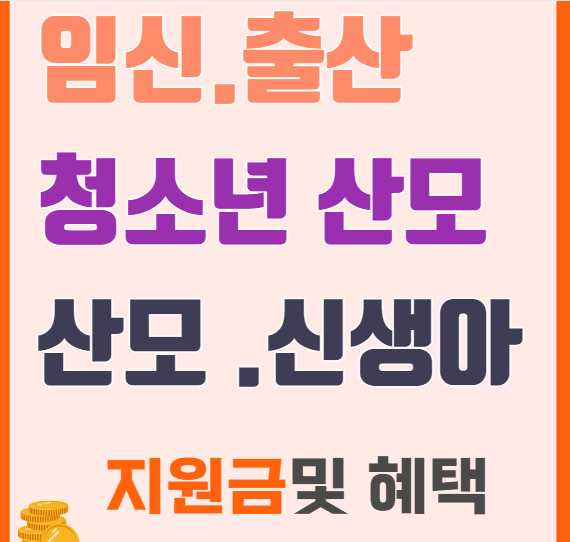 임신.출산 청소년 산모 산모 .신생아 지원금 안내