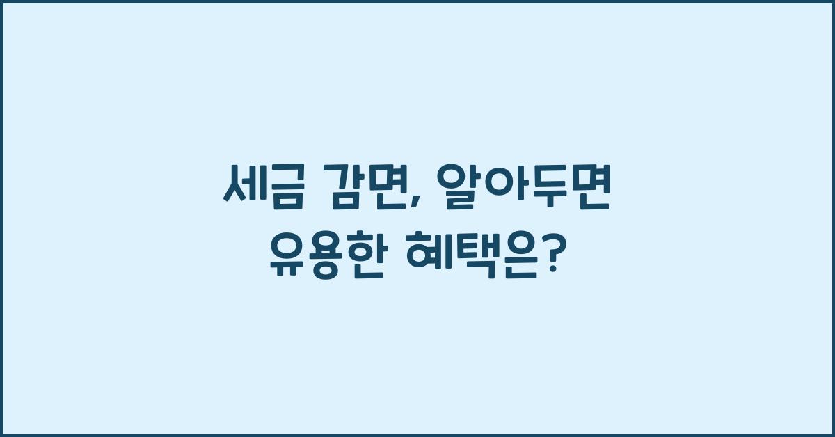 세금 감면