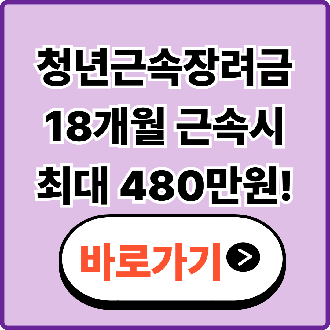 청년 근속장려금|18개월 근속시 지원조건·신청방법·혜택 총정리