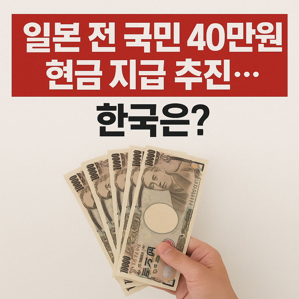 일본 전국민 40만 원 현금 지급 추진…한국은?