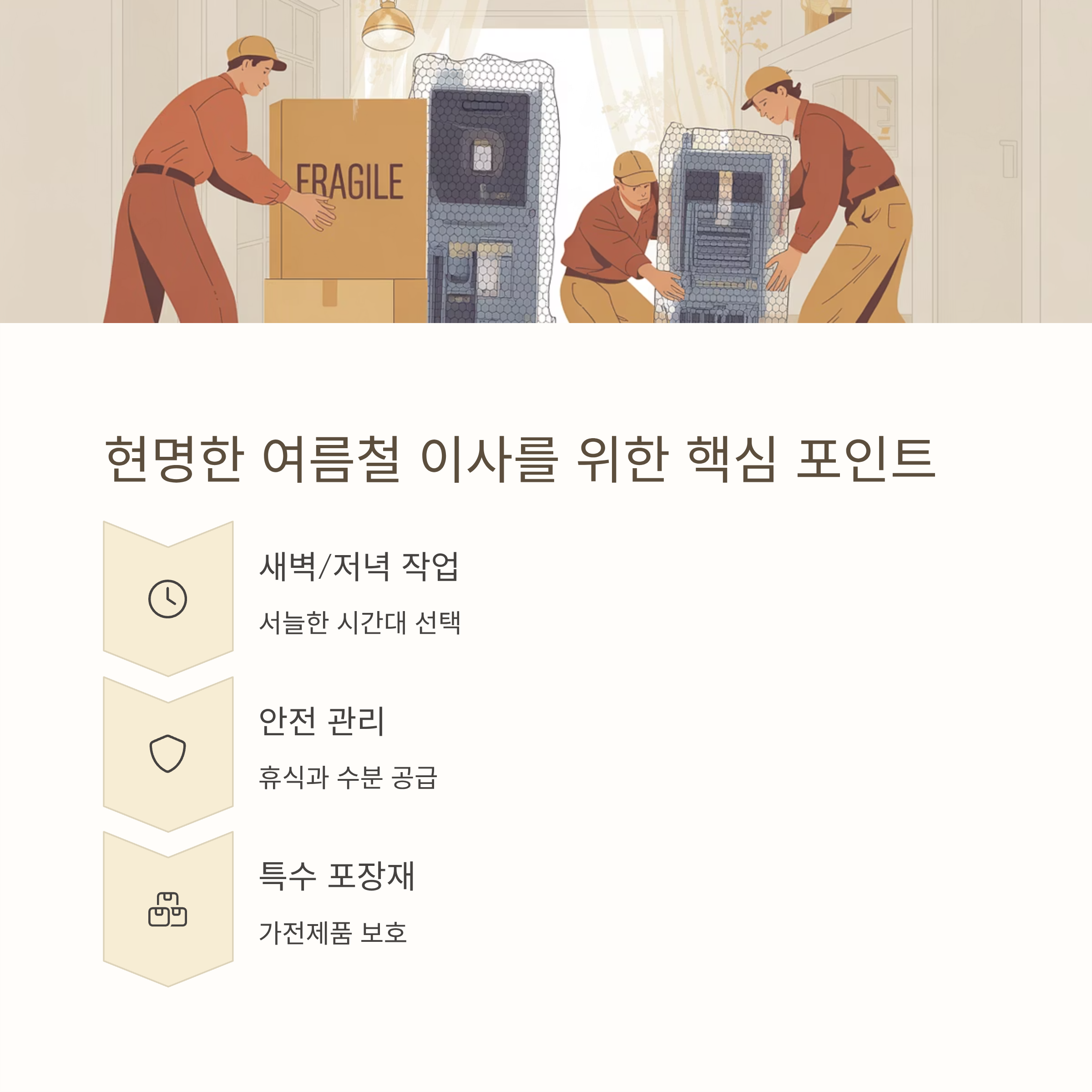 이삿짐센터 여름이사 업체별 비교