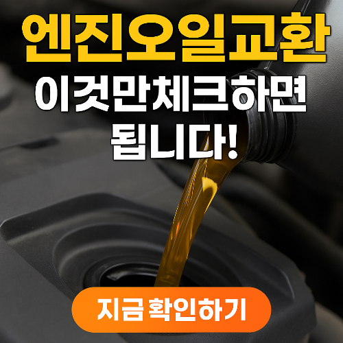 초보 운전자도 쉽게 따라하는 엔진오일 교환 절차 완벽 설명서