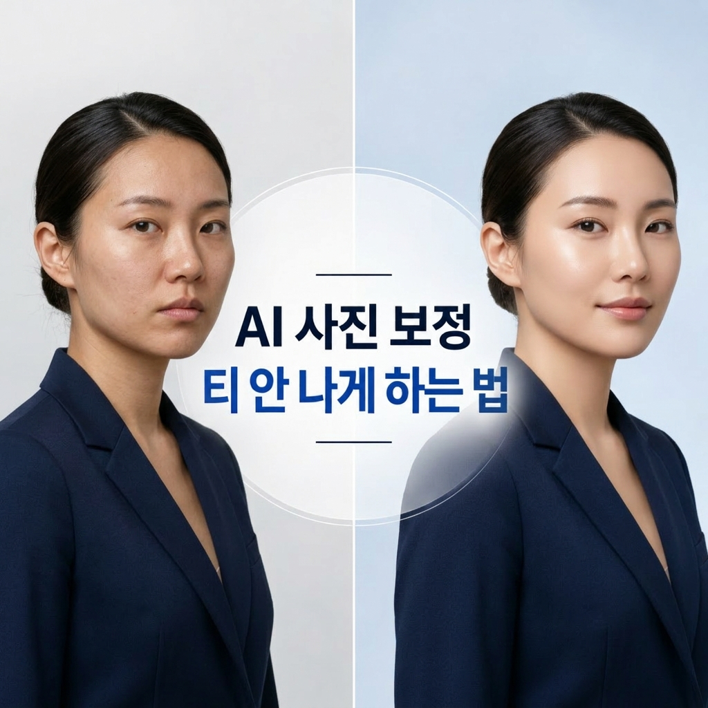 AI 인물 사진 편집 자연스러운 보정 방법 프로필 사진 예시
