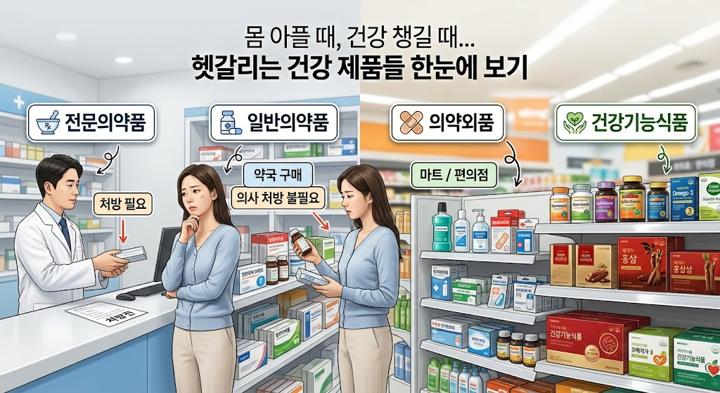 일상생활에서 볼수 있는 의약품 종류 사진