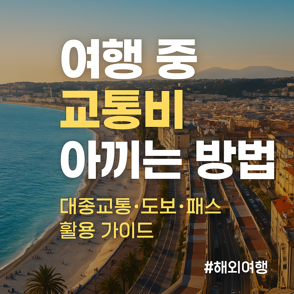 여행 중 교통비 아끼는 방법 – 대중교통·도보·패스 활용 현실 가이드