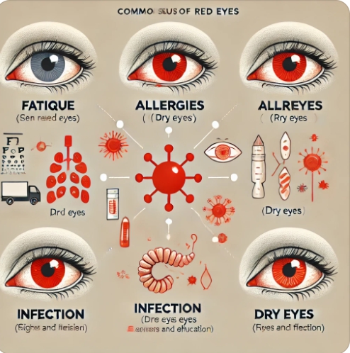 눈 충혈 원인 인포그래픽