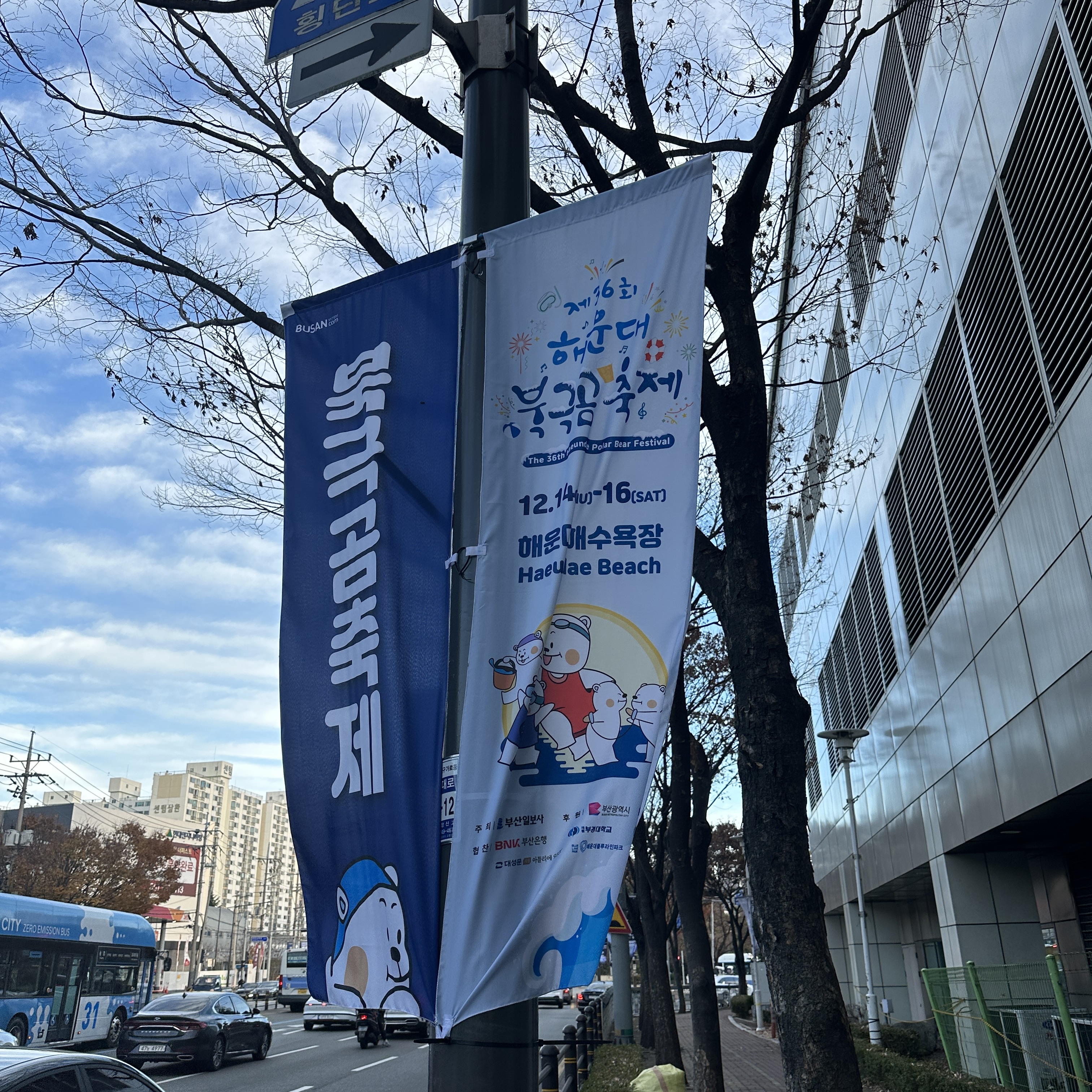 해운대북극곰축제_플랜카드