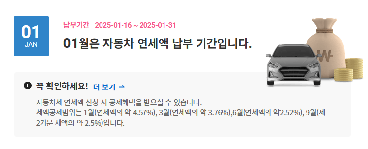 2025년 자동차세 연납