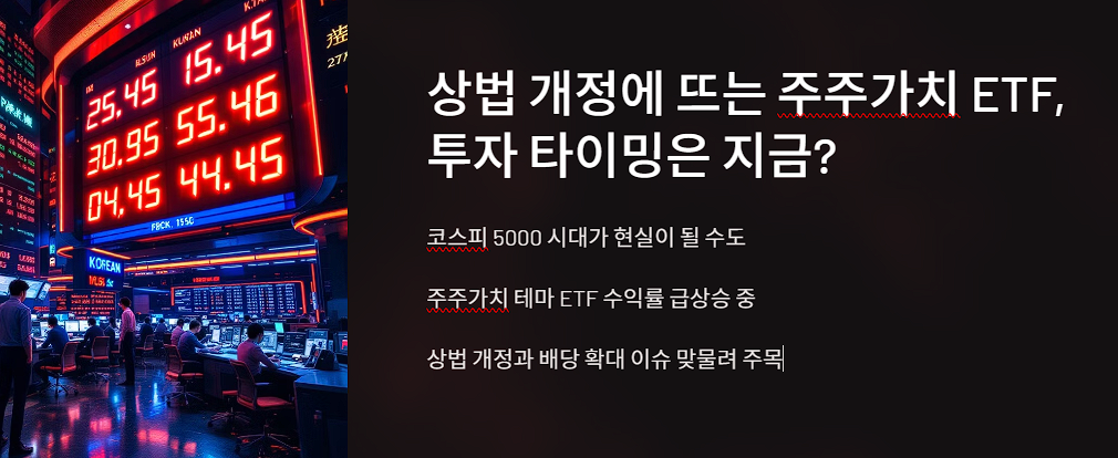 상법 개정에 뜨는 주주가치 ETF, 투자 타이밍은 지금?