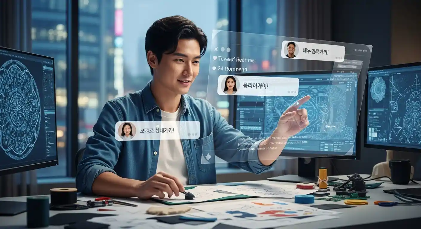 <img src="creator_launches_product_in_real_time_to_gain_market_advantage.webp" alt="창작자가 아이디어를 실시간으로 제품화하고 고객과 교류하는 장면을 표현한 이미지 입니다">