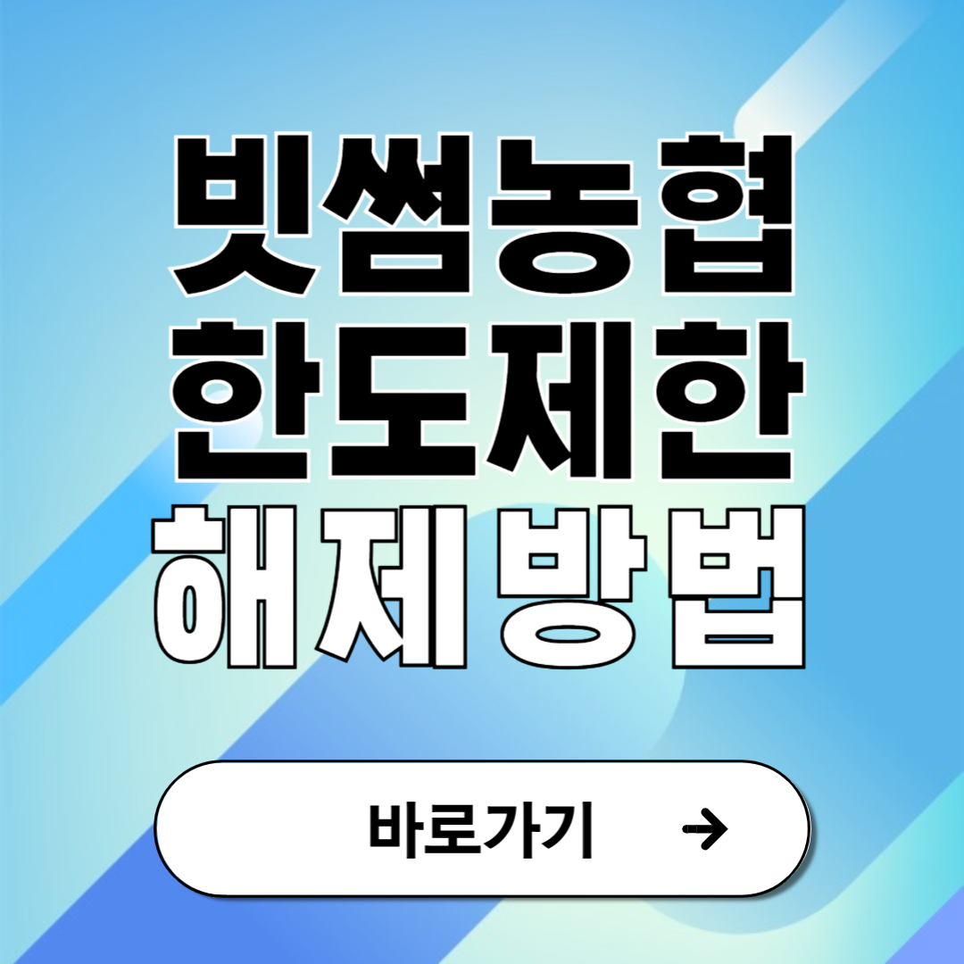 빗썸 농협 한도제한 계좌 해제 방법