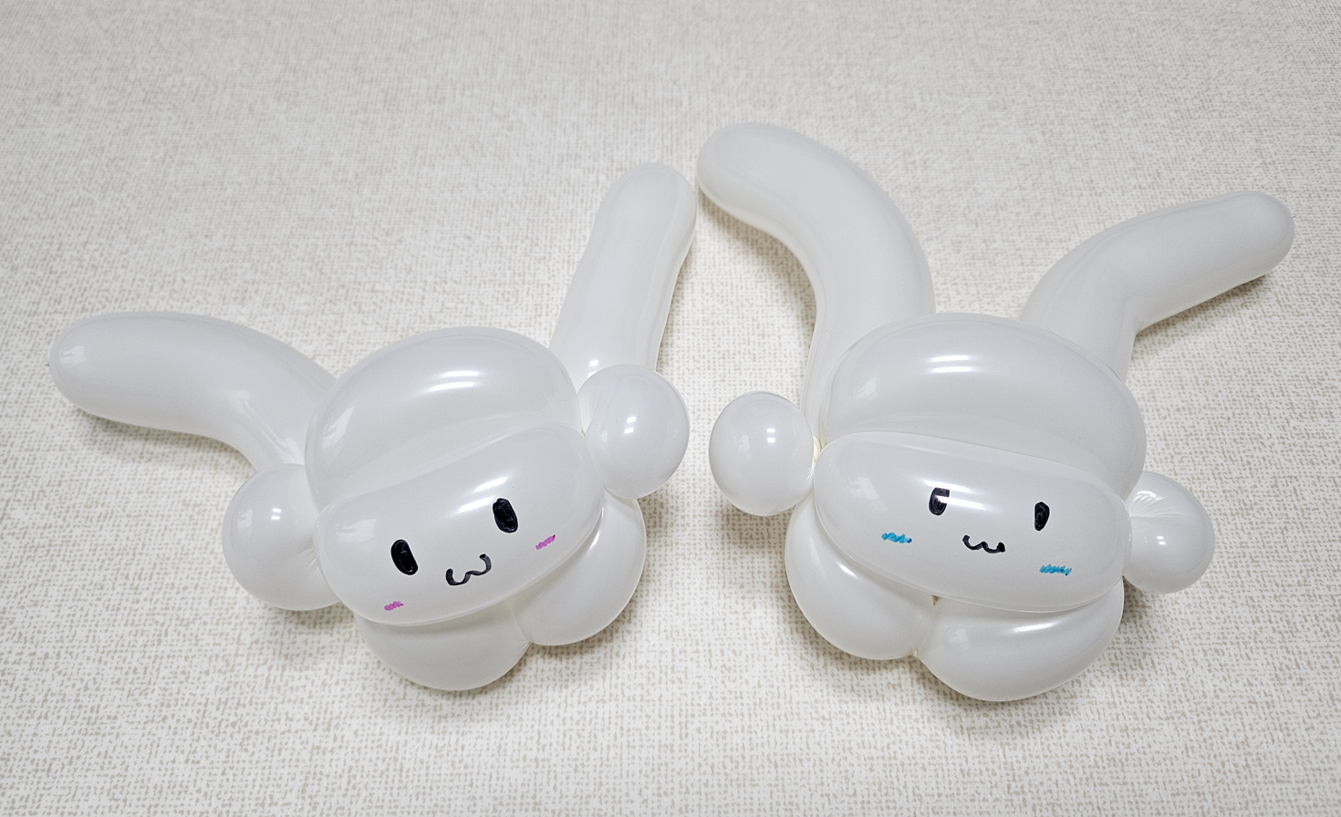 막대풍선으로 만든 시나모롤 케릭터 사진