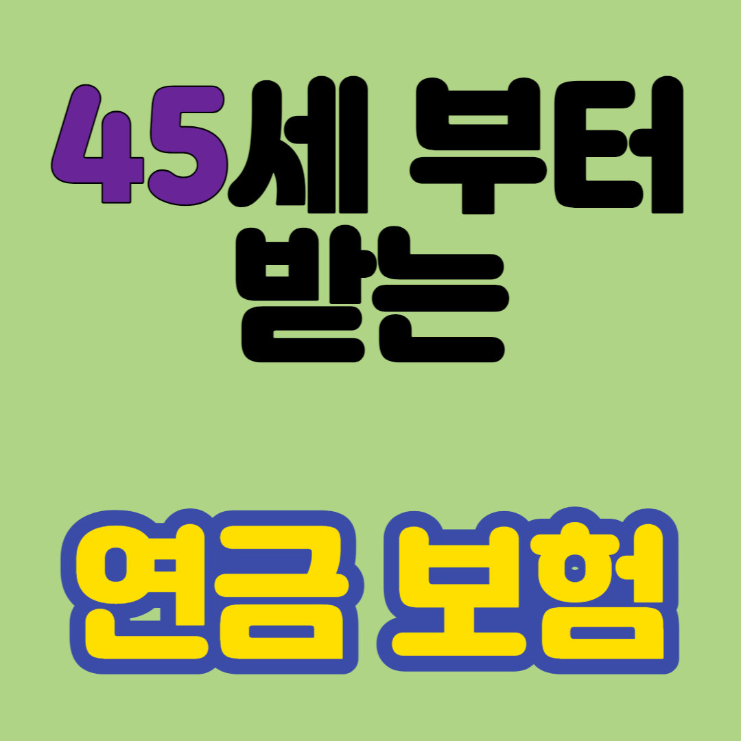 45세 연금 보험