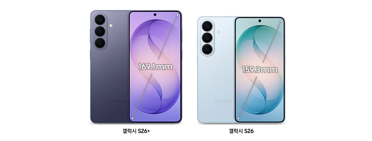 갤럭시 S26 vs S26+ vs S26 Ultra 비교(출처 : 삼성전자)