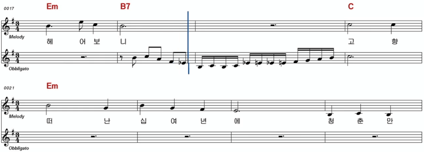 태진아(고복수) 타향살이 악보