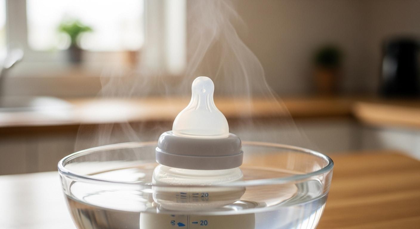 액상분유 데우기