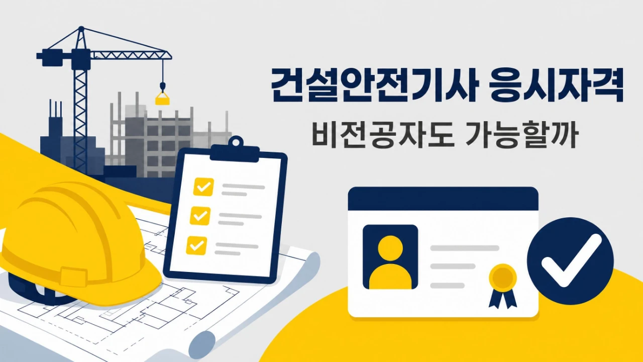 건설안전기사 응시자격과 비전공자 준비 조건을 정리한 안내 이미지
