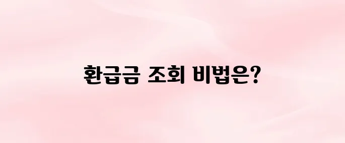 종합소득세 환급금 조회 방법과 환급 신청 절차 및 지급일
