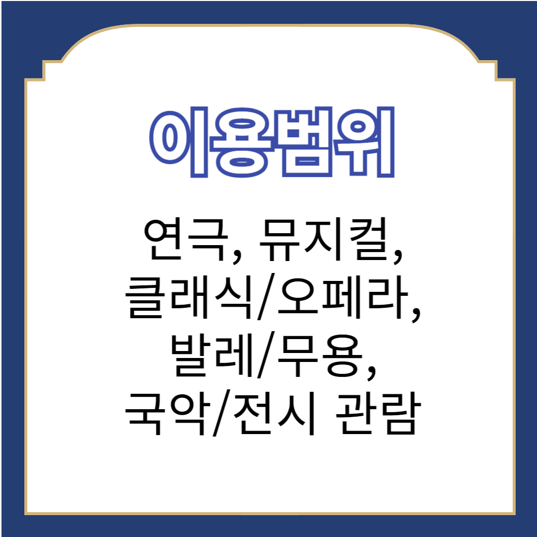 청년문화예술패스 이용범위