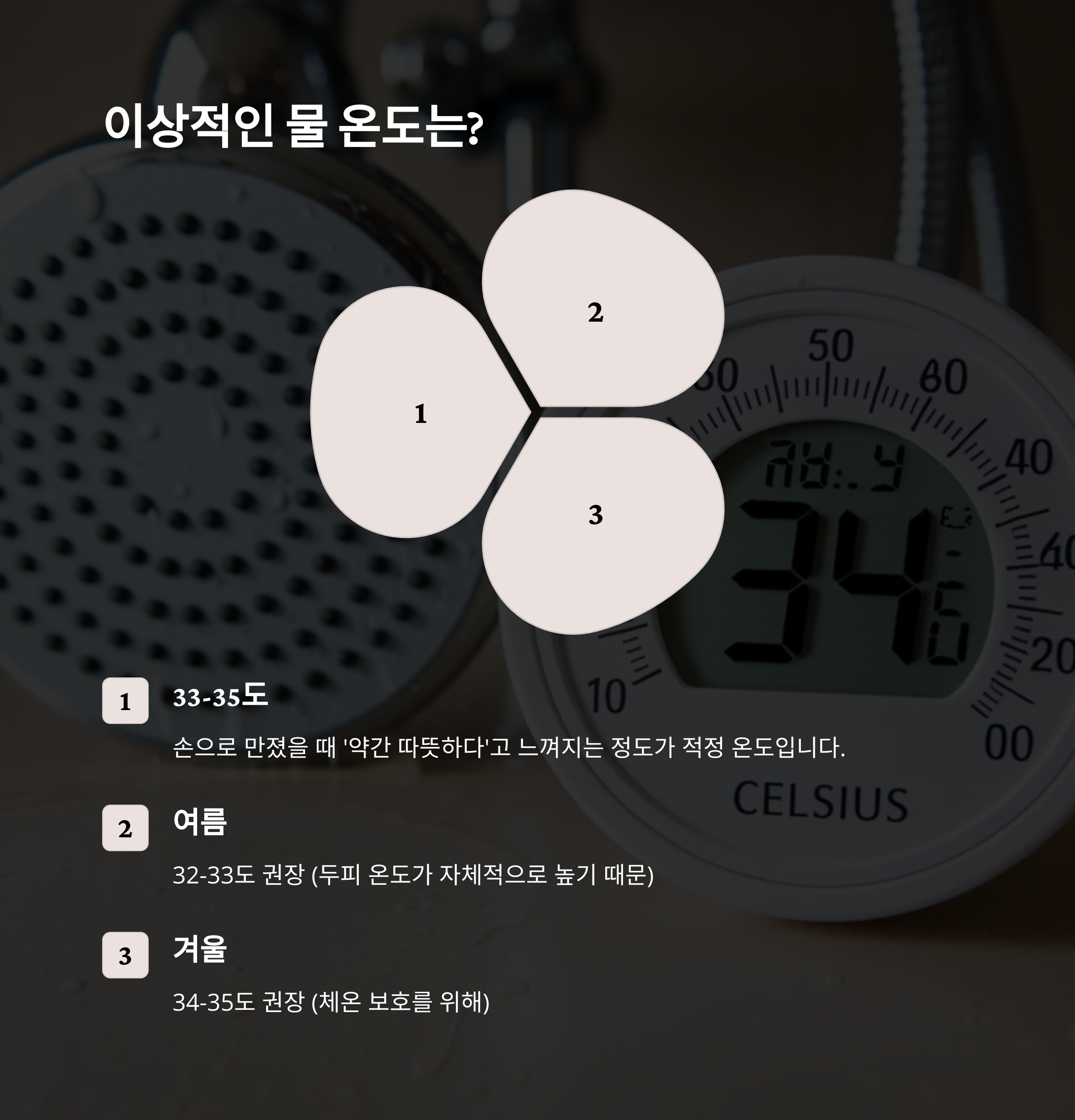 이상적인 물온도 표현 이미지