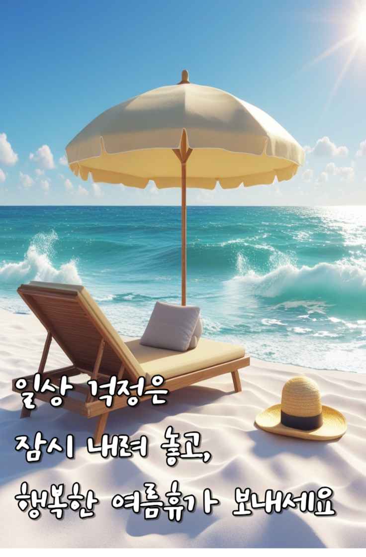일상 걱정은 잠시 내려놓고, 행복한 여름휴가 보내세요!