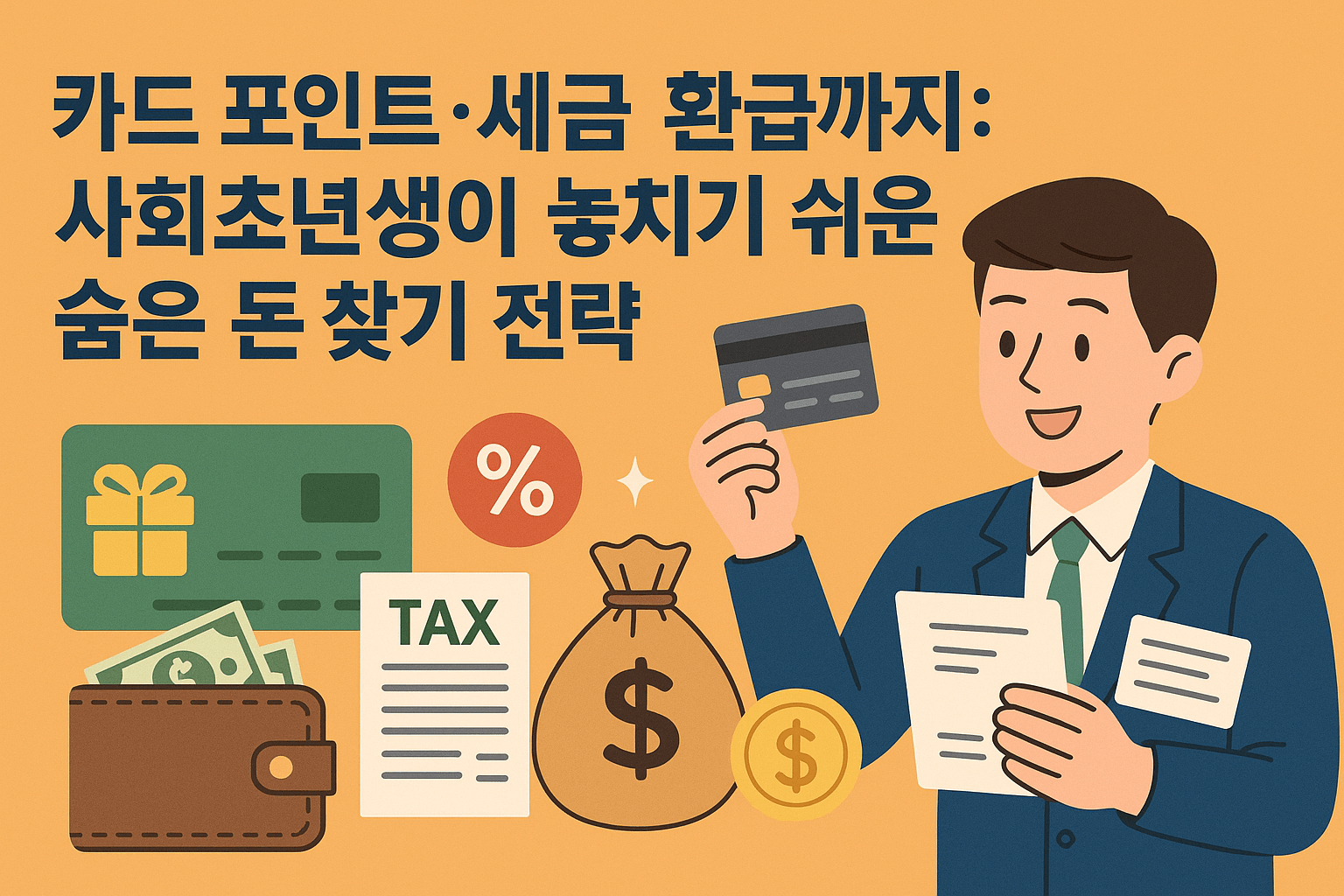 카드 포인트·세금 환급까지: 사회초년생이 놓치기 쉬운 숨은 돈 찾기 전략